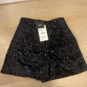 Hugh waisted sequin shorts